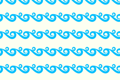 Vector blue waves seamless pattern