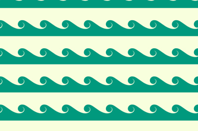 Vector green waves seamless pattern