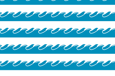 Vector blue waves seamless pattern