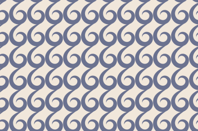 Blue vector swirls seamless pattern