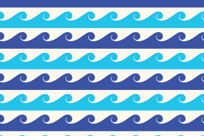 Blue waves vector seamless background