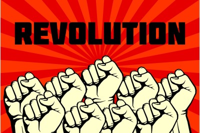 Protest&2C; rebel vector revolution art poster