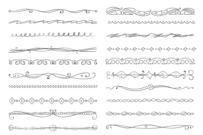 Whimsical tribal doodle ink pen frame borders vector collection