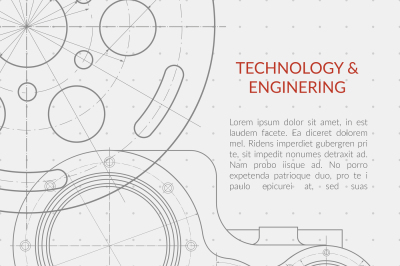 Abstract vector technology and engineering background with technical, 