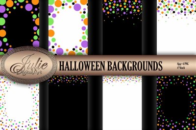 Halloween Confetti frames digital