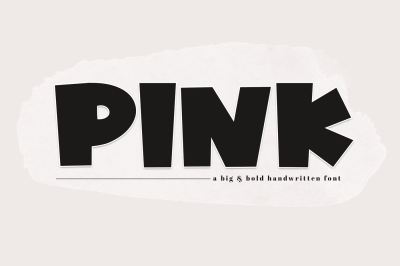 PINK - A Bold Handwritten Font