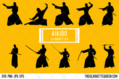 Aikido  Silhouette Vector