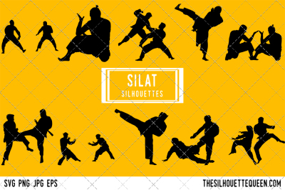 Silat  Silhouette Vector