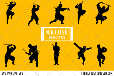 Ninjutsu Silhouette Vector