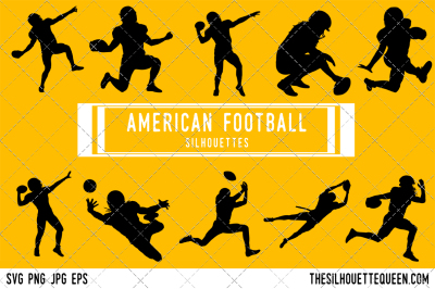 American Football Silhouette Vector