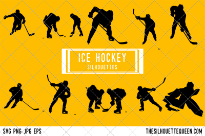 Ice Hockey Silhouette Vector