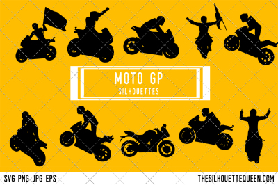 Moto GP Silhouette Vector