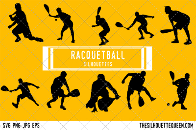 Racquetball Silhouette Vector