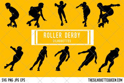 Roller Derby Silhouette Vector