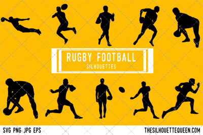 Rugby Football Silhouette Vector