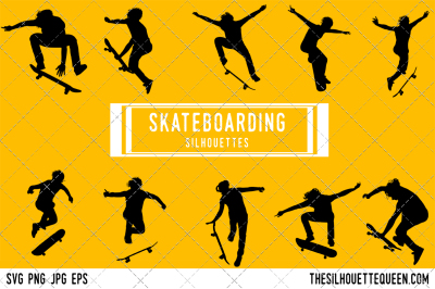 Skateboarding Silhouette Vector