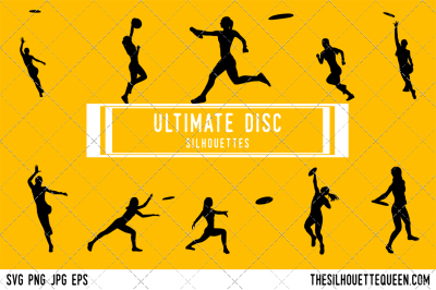 Ultimate Disc  Silhouette Vector 