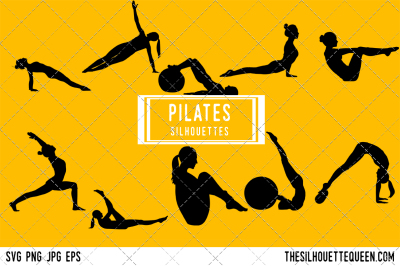 Pilates Silhouette Vector  