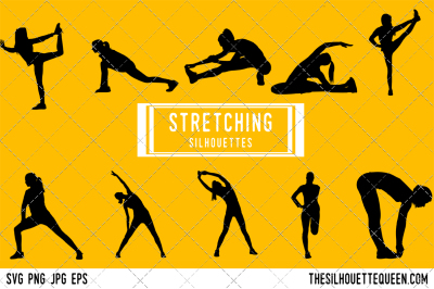 Stretching Silhouette Vector  