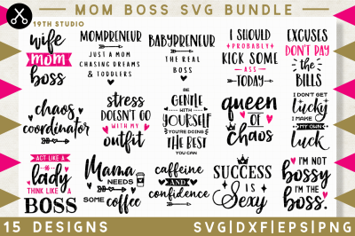 Mom Boss SVG Bundle | M34