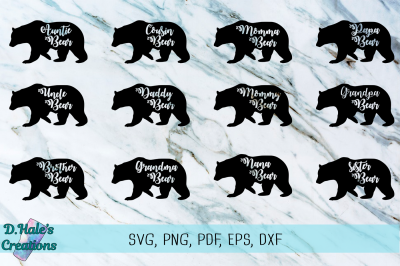 Download Download Family Bears - SVG, PNG, EPS, DXF, PDF Free ...