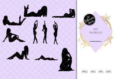 Fit Woman Silhouette Vector