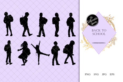 Back to School Silhouette Vector