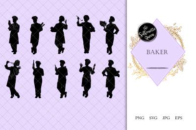 Baker Silhouette Vector