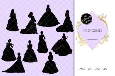 Princesses Silhouette Vector