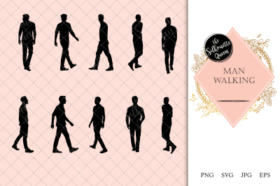 Man Walking Silhouette Vector