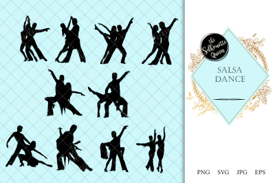 Salsa Dance Silhouette Vector