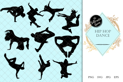 Hip Hop Dance Silhouette Vector