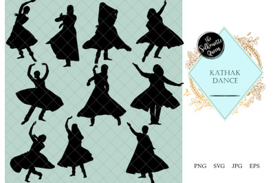 Kathak Dance Silhouette Vector