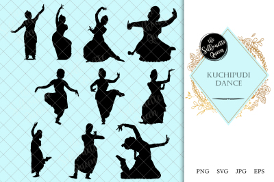 Kuchipudi Dance Silhouette Vector