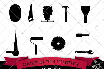 Construction Tools Silhouette Vector