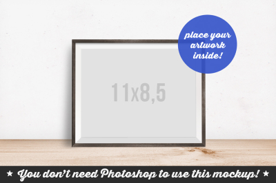 Non Photoshop Mockup Simple Wooden Frame