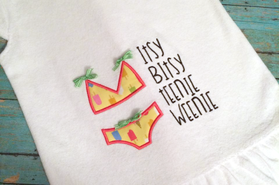 Itsy Bitsy Bikini | Applique Embroidery