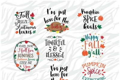 Fall season SVG Bundle 3, Thanksgiving SVG Printable