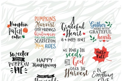 Fall season SVG Bundle 5, Thanksgiving SVG Printable