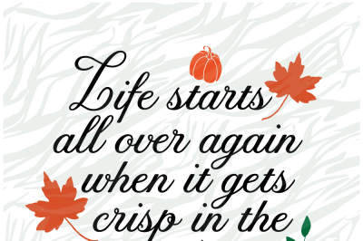 Life starts all over again Printable