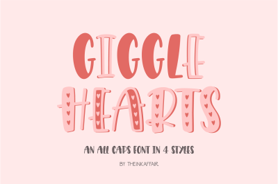 Giggle Hearts Valentines day font