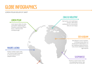 Global network connection, international meaning vector infographics w