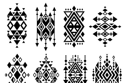 Vintage mexican aztec tribal traditional vector logo design, navajo pr