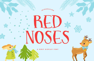 Red Noses - A Serif Font + Outlines