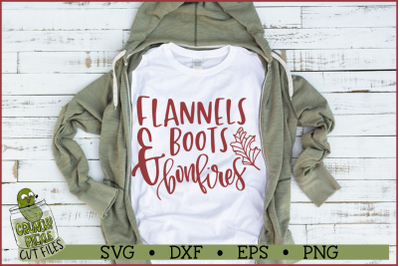 Flannels Boots &amp; Bonfires Svg