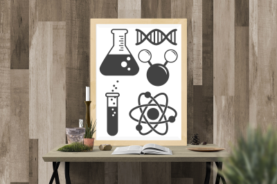 Science Symbols Set | SVG | PNG | DXF