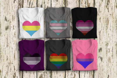 LGBT Pride Hearts | SVG | PNG | DXF