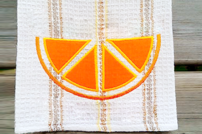 Citrus Slice | Applique Embroidery