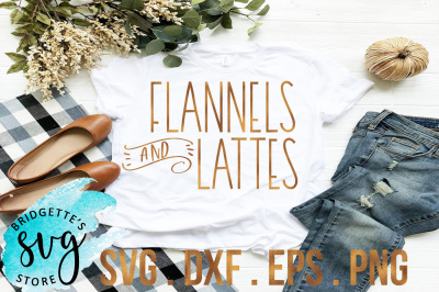 Flannels and Lattes  SVG, DXF, PNG, EPS File
