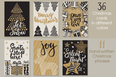 Vector Christmas cards set